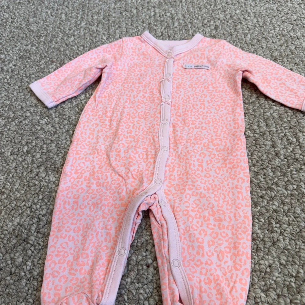 Carters Baby Girl Leopard Print Footie Sleeper Daddys Princess Size 3 Months‎